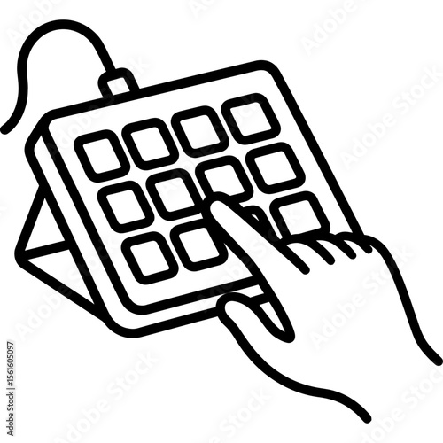 Stream deck controller outline icon vector