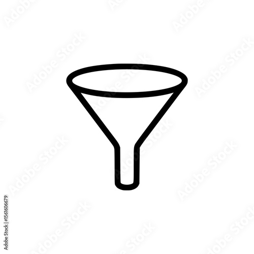 Minimal funnel outline icon