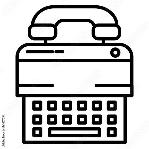 Telephone Typewriter Icon