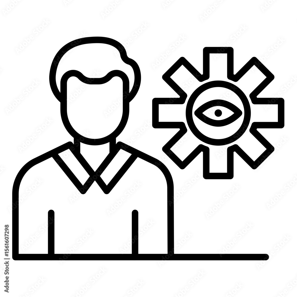 Obraz premium Automatic Eye Examination Icon