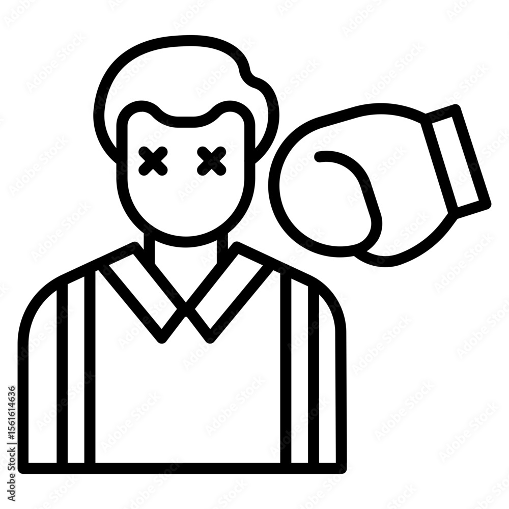 Fototapeta premium Knocked Out Icon