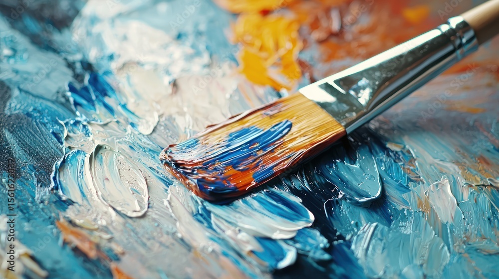 Obraz premium A Painter's Palette: An Immersive Dive into Textured Hues