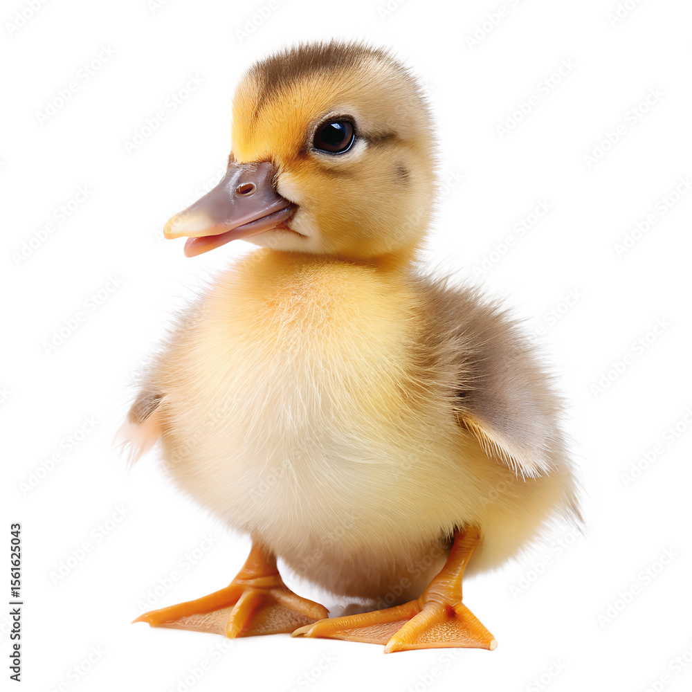Fototapeta premium Duckling cute pose isolated on transparent background