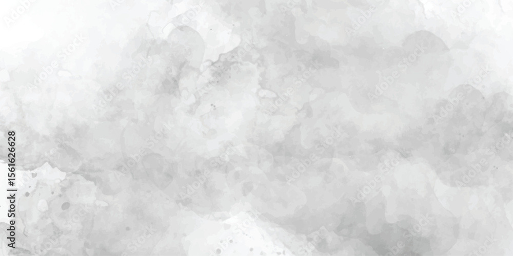 Obraz premium Grey water color banner Paint leaks and Vector watercolor texture for cards abstract white background with gray grunge texture of a concrete wall isolated grainy closeup. soft gray paint wall textur 