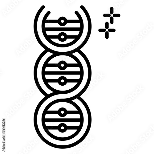 Viral RNA Strand Icon
