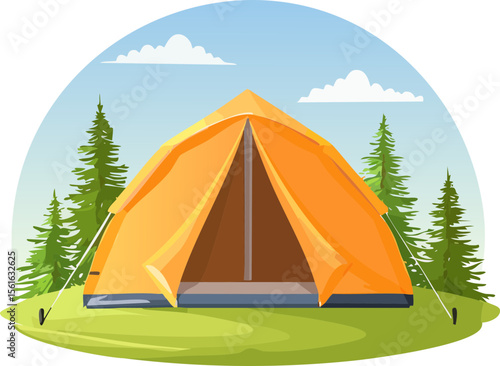 camping in the mountains