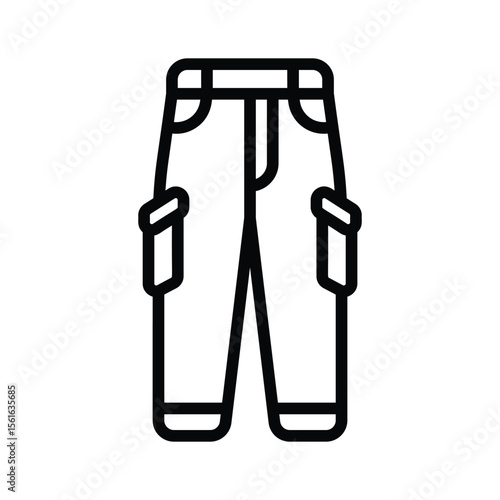 Ready to use outline style icon of fashion pants