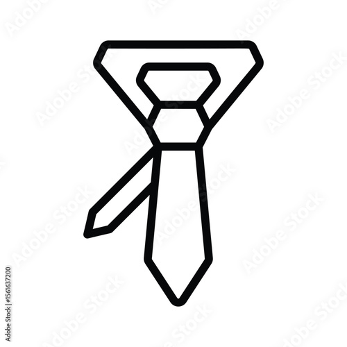 Easy to edit line icon depicting formal tie