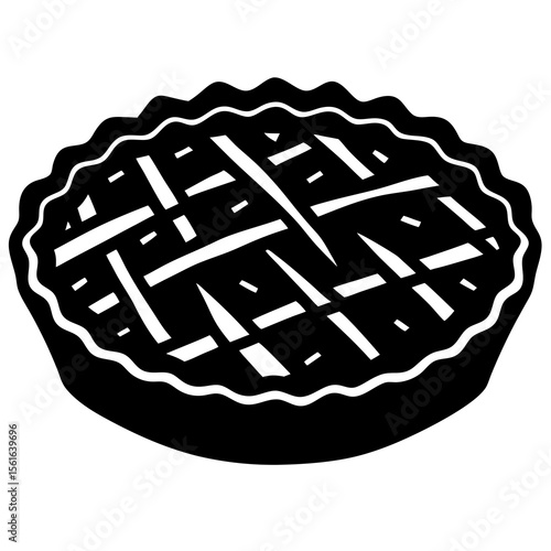 apple pie on a white background