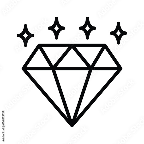 Have a look at this captivating diamond line icon