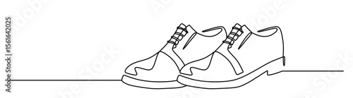 continuous one line art of a pair of loafers. this icon is for a shoe store banner