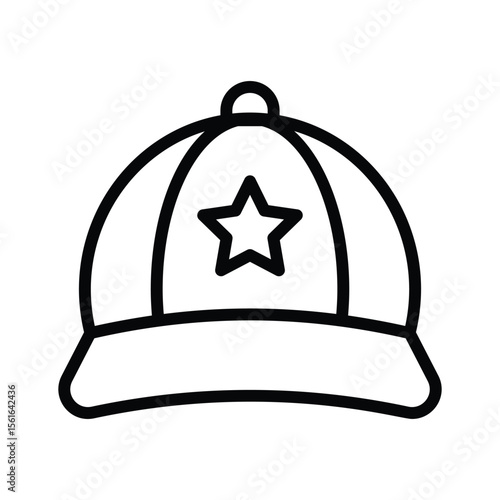 Have a look at this latest line style icon of sports cap