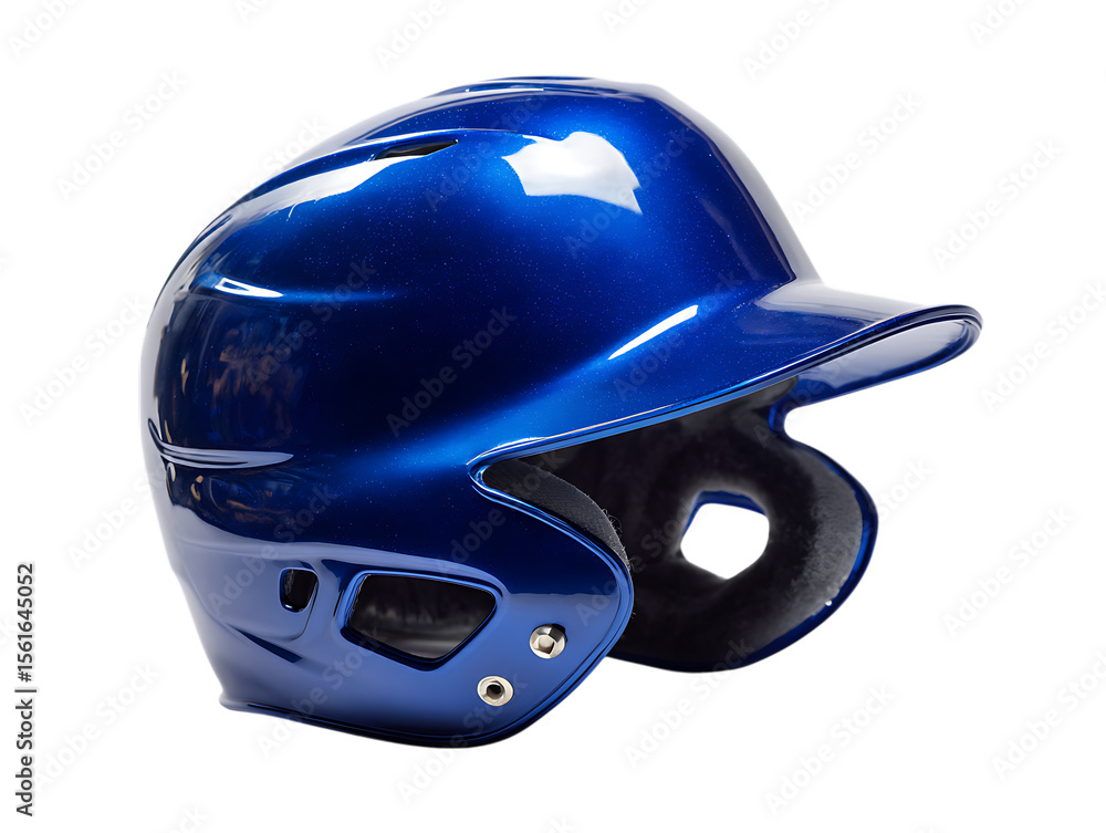 Fototapeta premium Stylish Batting Helmet Displayed on White Background