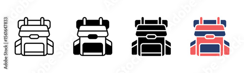 Backpack icon sheet multiple style collection