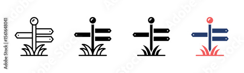Directional Sign icon sheet multiple style collection