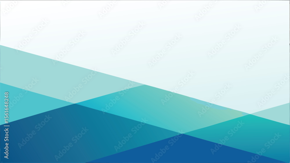 Abstract background with overlapping blue and teal triangles creating a modern and dynamic design