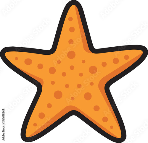 Cute Star fish Vector Illustration 