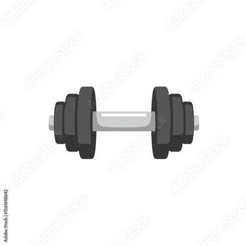 Dumbbell icon in flat style. Workout gym tool vector illustration 