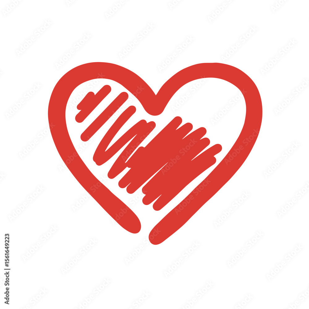 Hearts icon in hand drawn style. Handmade painted heart vector illustration on. Love doodle sign business concept.
Hearts icon in hand drawn style. Handmade painted heart vector illustration on. Love doodle sign business concept.