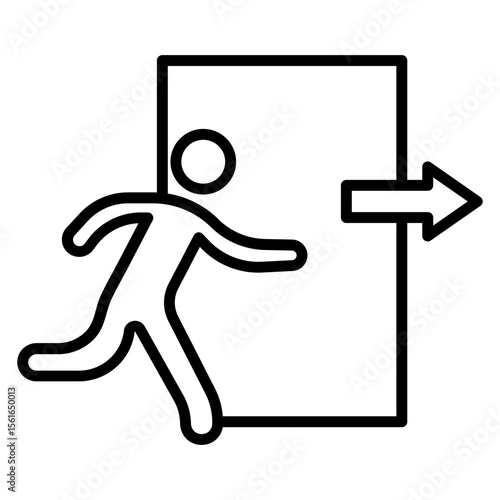 Emergency Exit Sign Icon