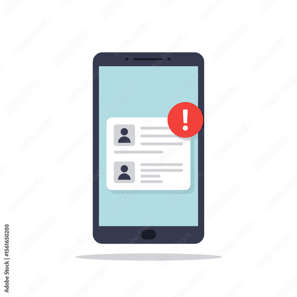 Phone notifications icon in flat style. Smartphone with new notice vector illustration on white background. Reminder message sign business concept.
Phone notifications icon in flat style. Smartphone with new notice vector illustration on white background. Reminder message sign business concept.
