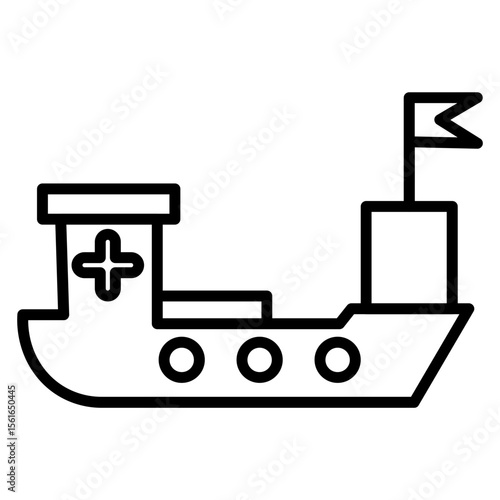 Rescue Boat Icon