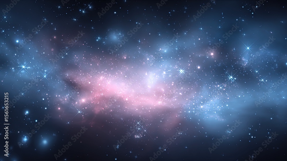 Fototapeta premium Stunning view of a colorful galaxy with stars and cosmic dust in deep space.