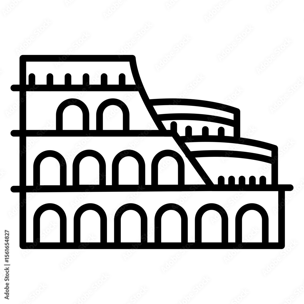 Naklejka premium Coliseum Icon