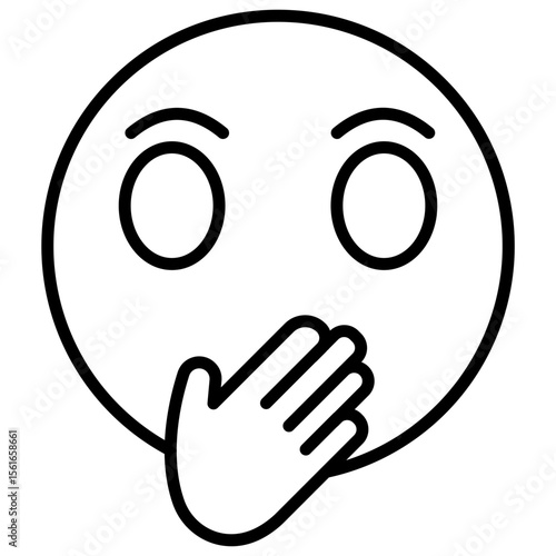 Face with Hand Over Mouth Icon