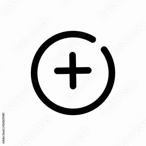add plus create new icon vector sign