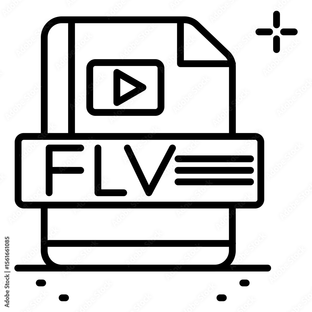 Fototapeta premium FLV Icon