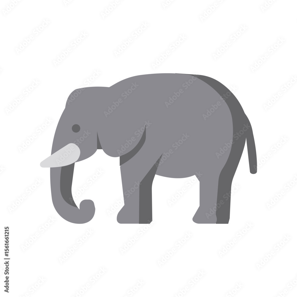 elephant icon. flat, sign for web and apps. stock illustration elephant icon. flat, sign for web and apps. stock illustration