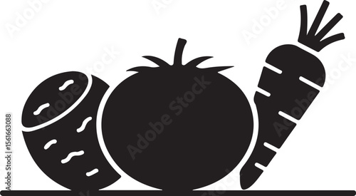 Vegetable Silhouette Icons