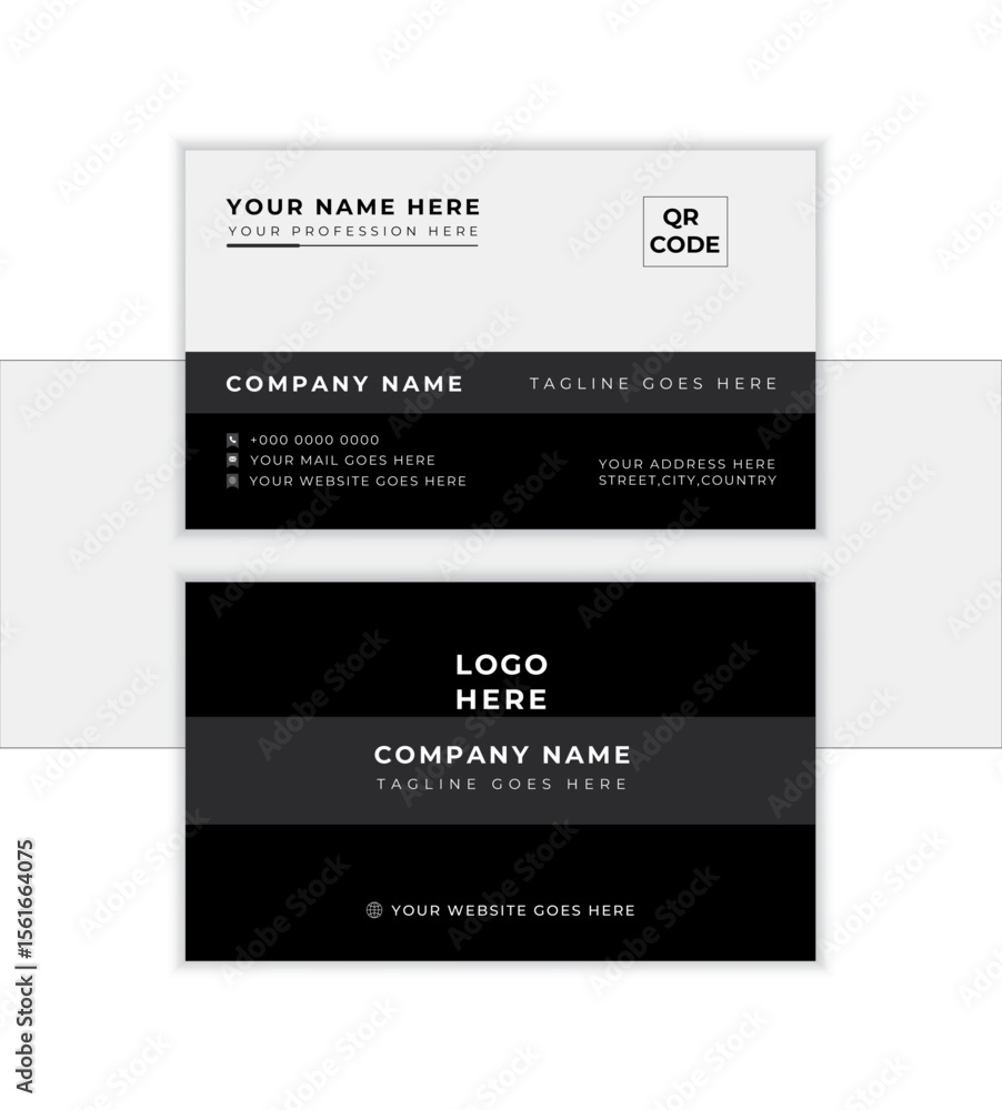 Fototapeta premium Professional premium and creative business card template. Luxury business card. Stationery design. Modern shape with abstract color & background. visiting card. Vector illustration print template. 