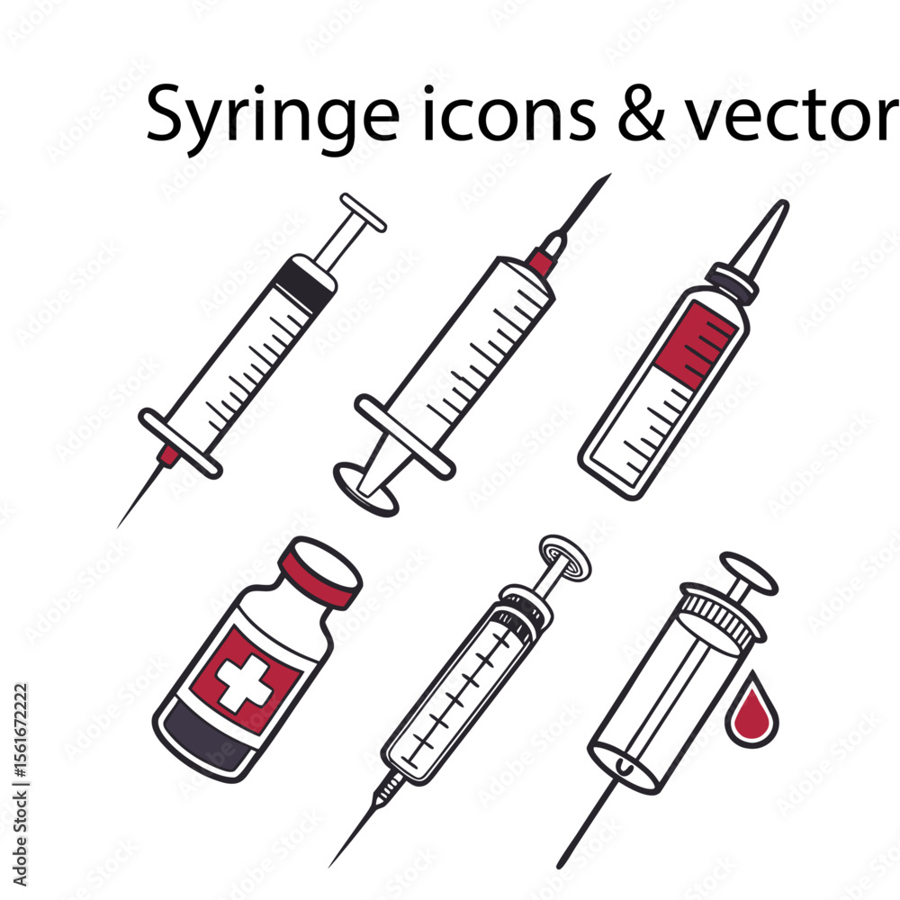 Syringe Icons & Vector Set Syringe Icons & Vector Set