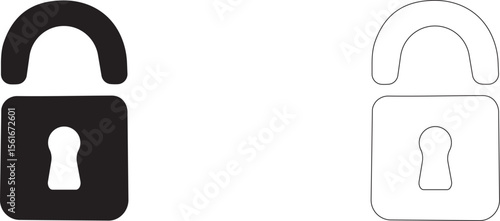 Lock with a keyhole. Vector icon.