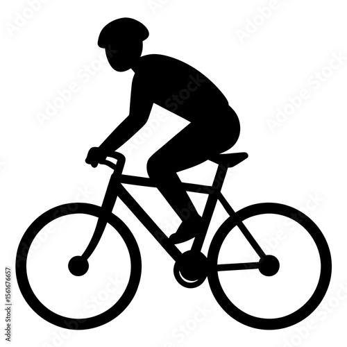 Person Riding Bicycle Silhouette