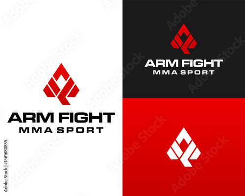 AF monogram fitness sport letter design logo.