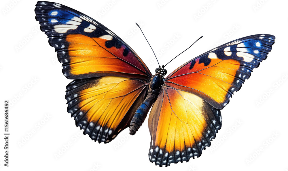 Fototapeta premium Close-up of vibrant butterfly, wings outstretched