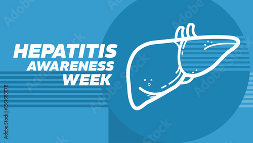 Hepatitis Awareness Week – banner, poster, vector illustration