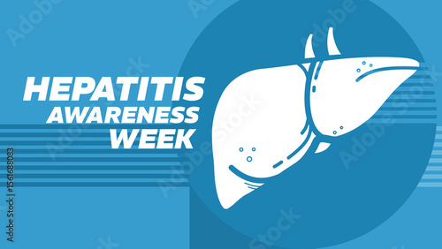 Hepatitis Awareness Week – banner, poster, vector illustration