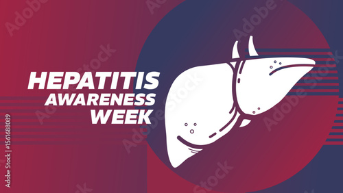 Hepatitis Awareness Week – banner, poster, vector illustration