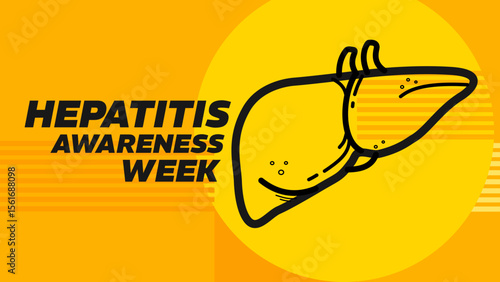 Hepatitis Awareness Week – banner, poster, vector illustration