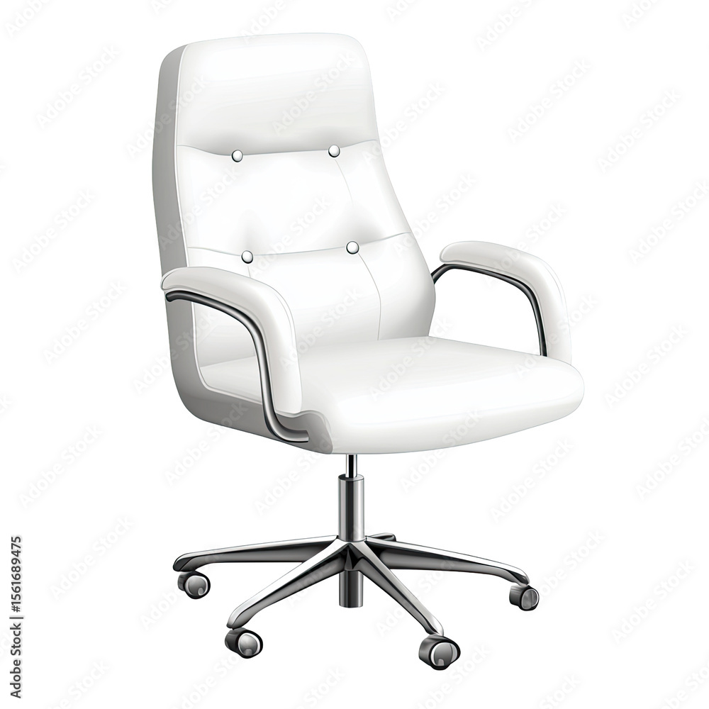 White office chair with armrests (1) White office chair with armrests (1)