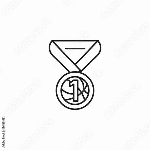 basketball first place icon sign vector