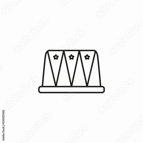 circus tent festival icon sign vector