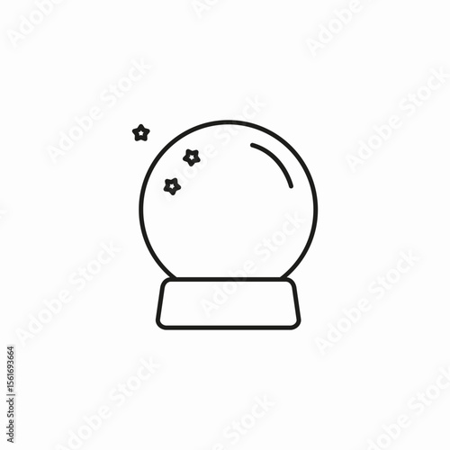 crystal ball magic icon sign vector