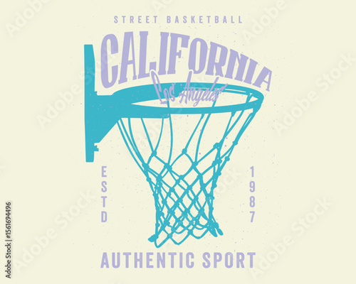 Basketball college league. Vintage artwork for sportswear. Sport logo. College. Sport typography, t-shirt graphics, poster, banner, flyer, print and postcard theme of basketball in Brooklyn street
