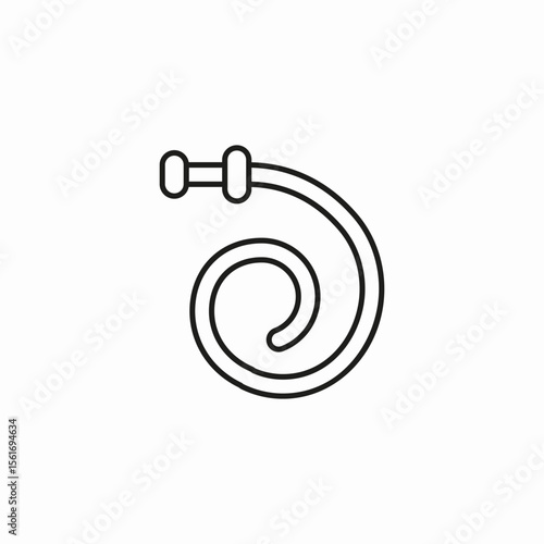 garden hose rolled icon sign vector