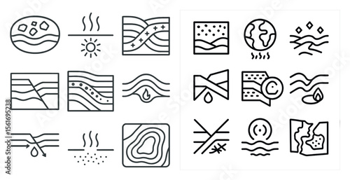 The first image shows a series of symbols that represent different weather conditions. The second image is a close up of the first image, with the symbols in a different order